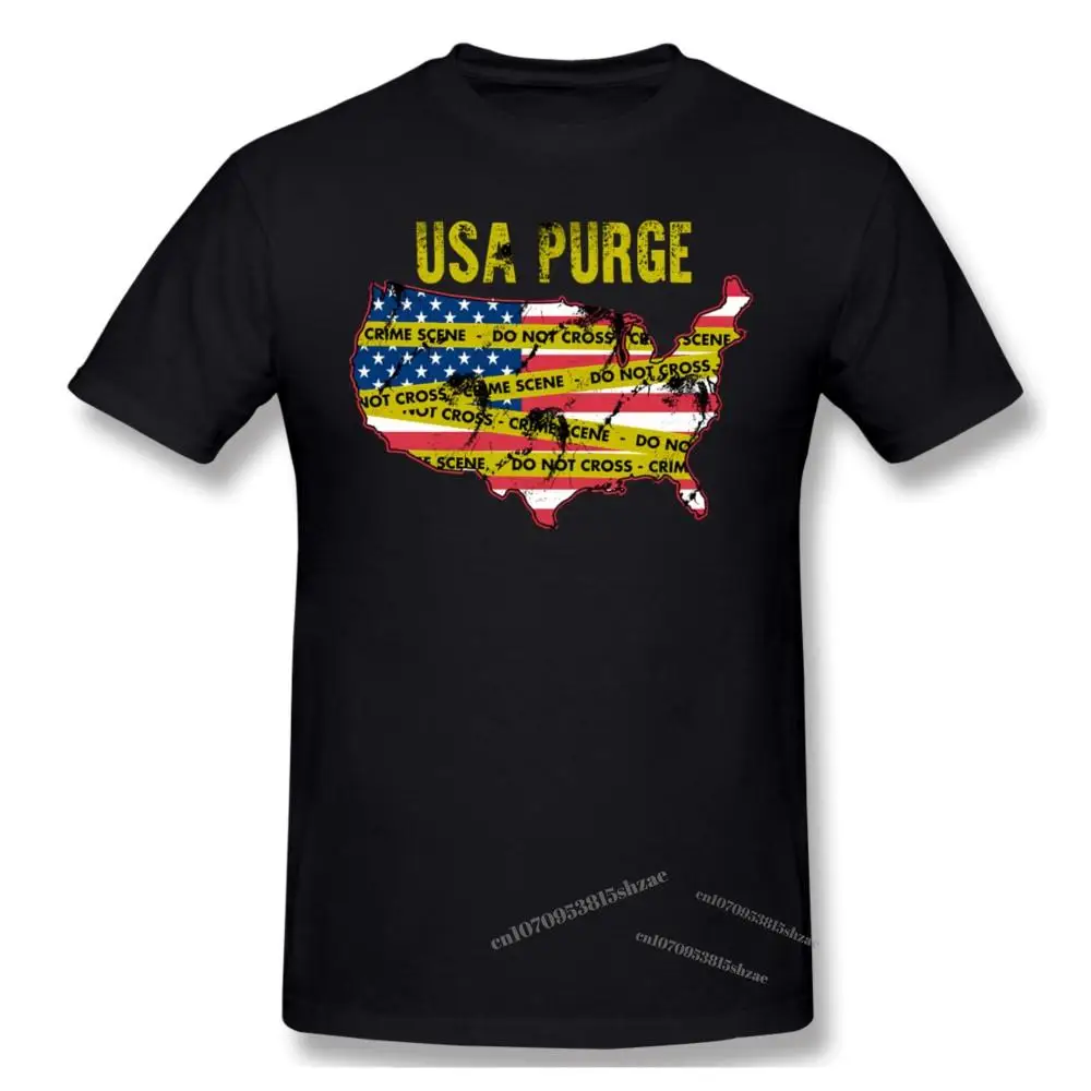 

Usa PURGE Tshirt man T Shirt Shirts Cotton Summer Tops Tshirts Short Sleeves Tees T-Shirt Woman