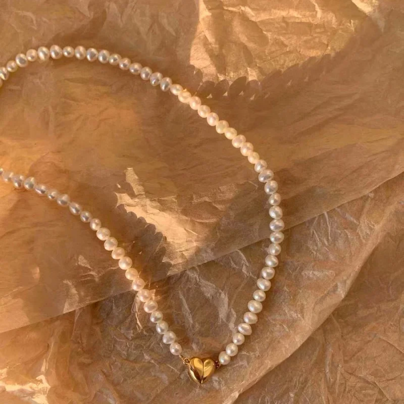 Сломанное серебряное сильное натуральное жемчужное ожерелье в стиле барокко с