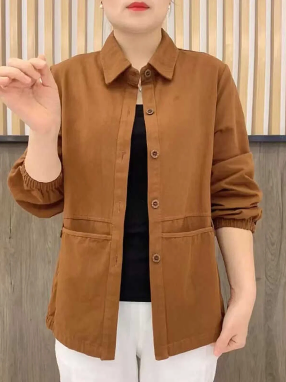 Женское весенне-осеннее новое вельветовое короткое пальто в стиле вестерн с