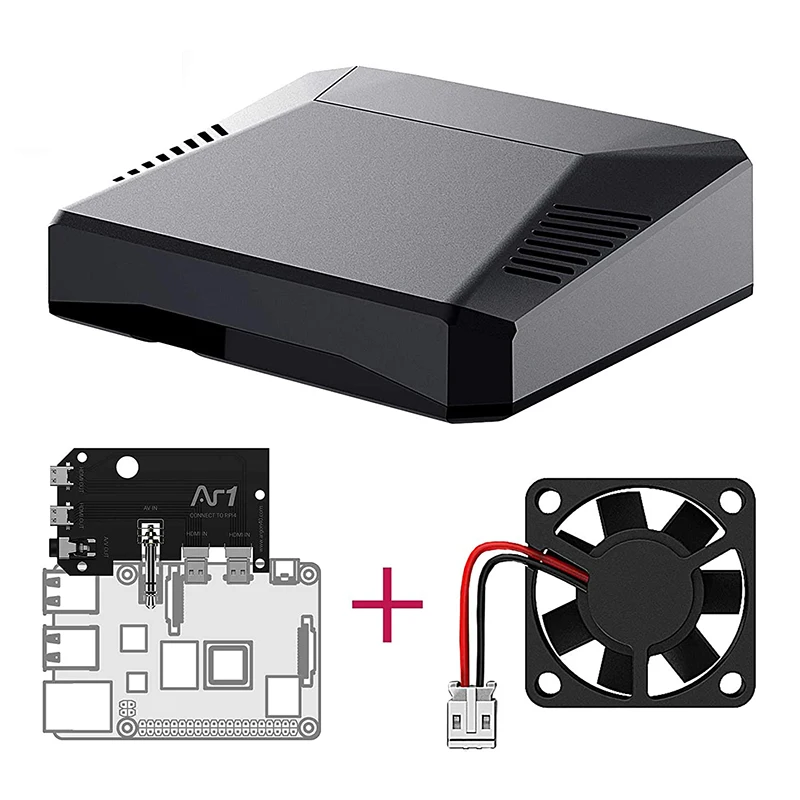 

Чехол для Raspberry Pi 4 с кнопкой питания и вентилятором Argon ONE V2, алюминиевый металлический корпус для Raspberry Pi 4 Model B 4B