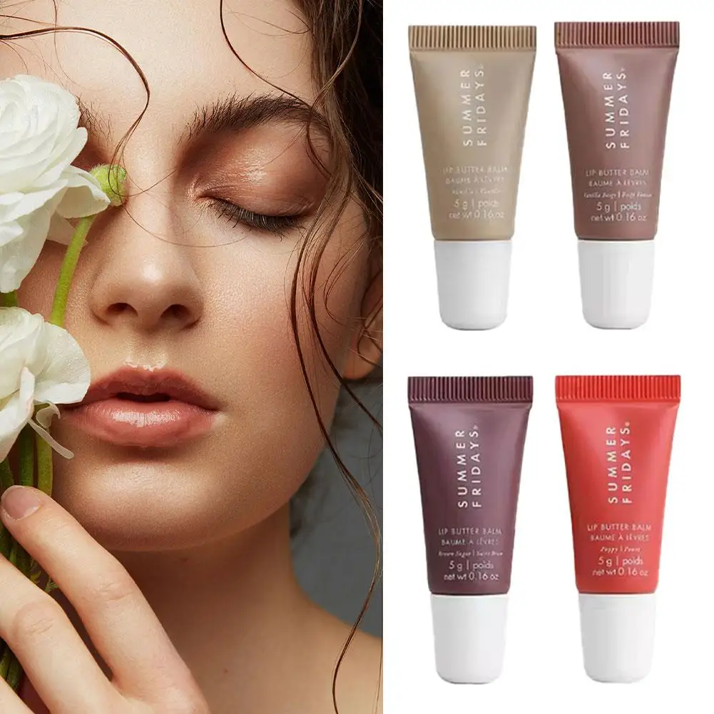 4 шт./компл. увлажняющий мини-бальзам для губ набор коричневых сахарных маков