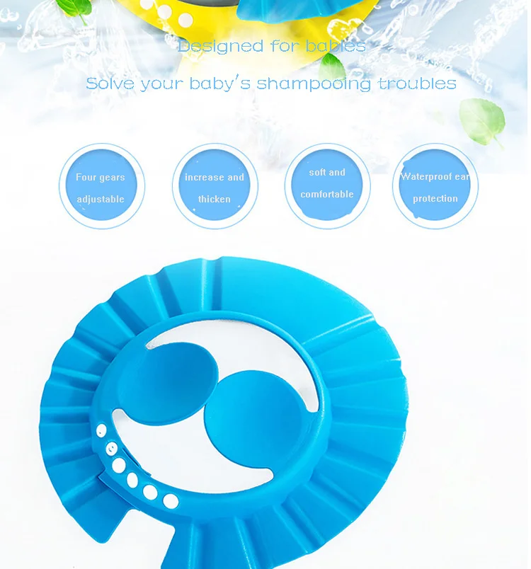Baby Wash Hair Cap Waterproof Shampoo Hat Protector Kids Head Cover Multifunction Bath Accessories Protective visor |
