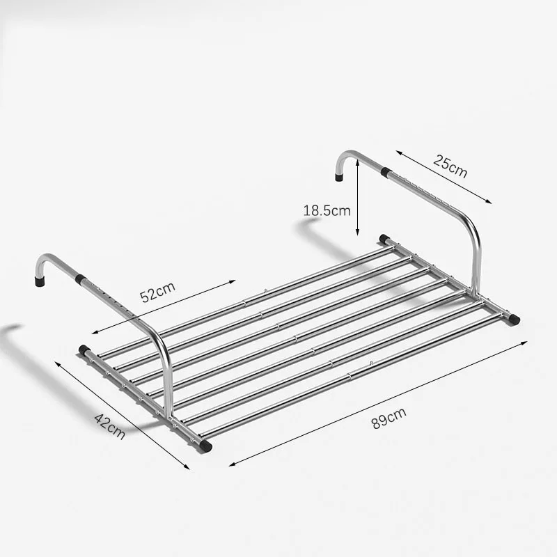 Складная стойка для обуви балкона вешалка пальто из нержавеющей стали оконное