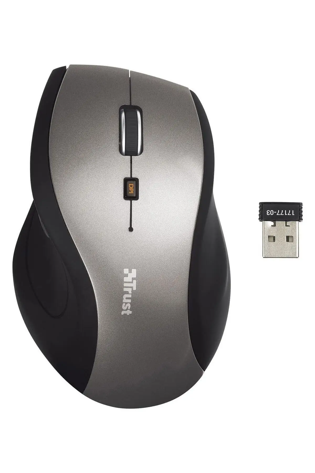 

Черная/Серебристая беспроводная мышь с разрешением 1600dpi