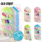 Портативный складной шкаф с 16 ячейками, настенная подвесная сумка для нижнего белья, носков, органайзер для хранения обуви, мешок для всякой всячины