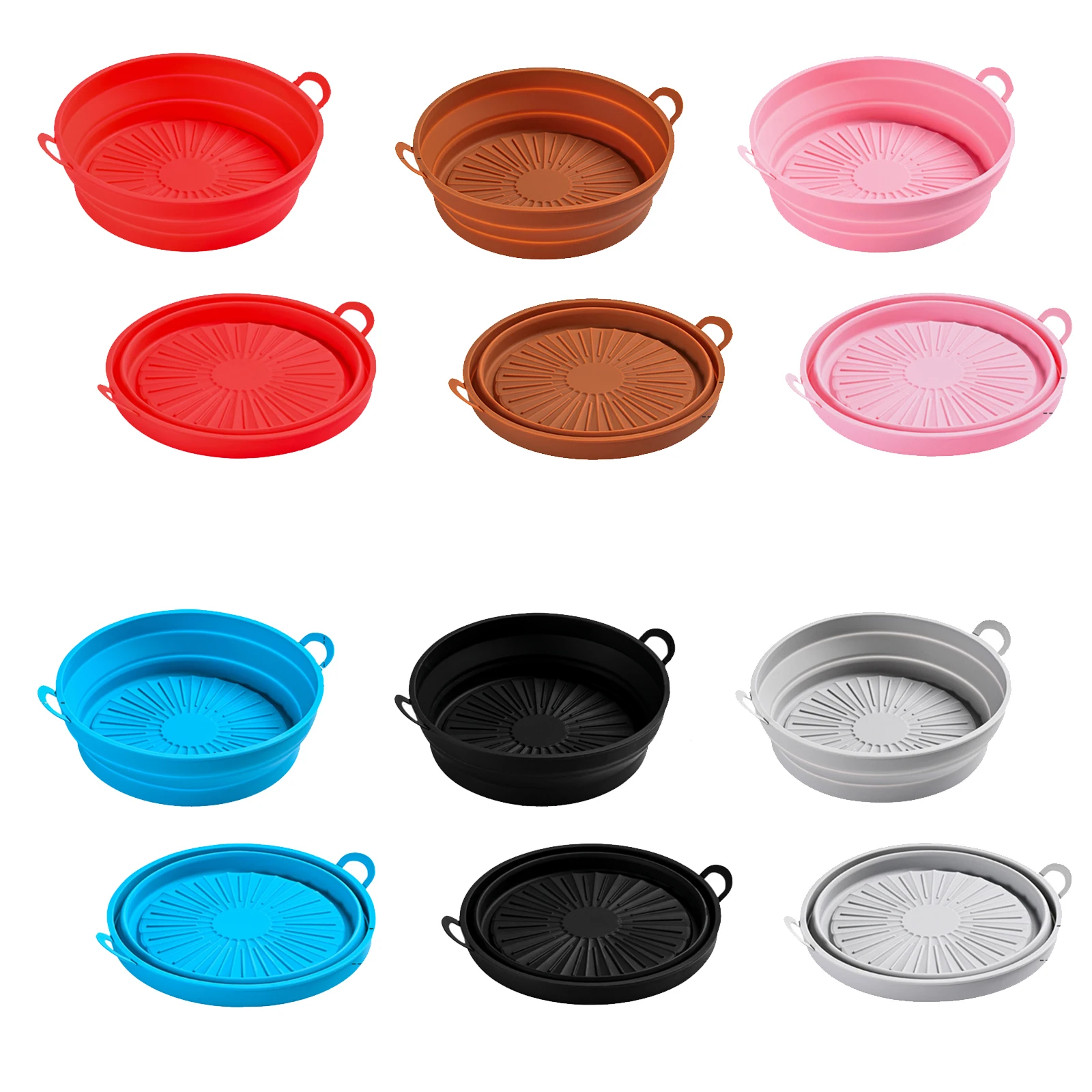 

Силиконовая фритюрница, инструмент для задней посуды, прочный поднос для пиццы, жареной курицы, аксессуары для кухонного гриля, сковорода, к...