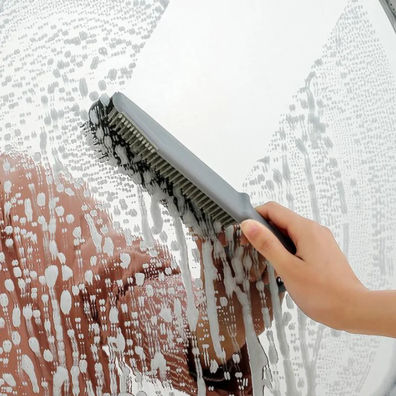 

Kitchen Countertop Floor Window Silicone Multifunctional Cleaning Brush Crevice Brush Scraper Brush Three-In-One Cleaning Brush