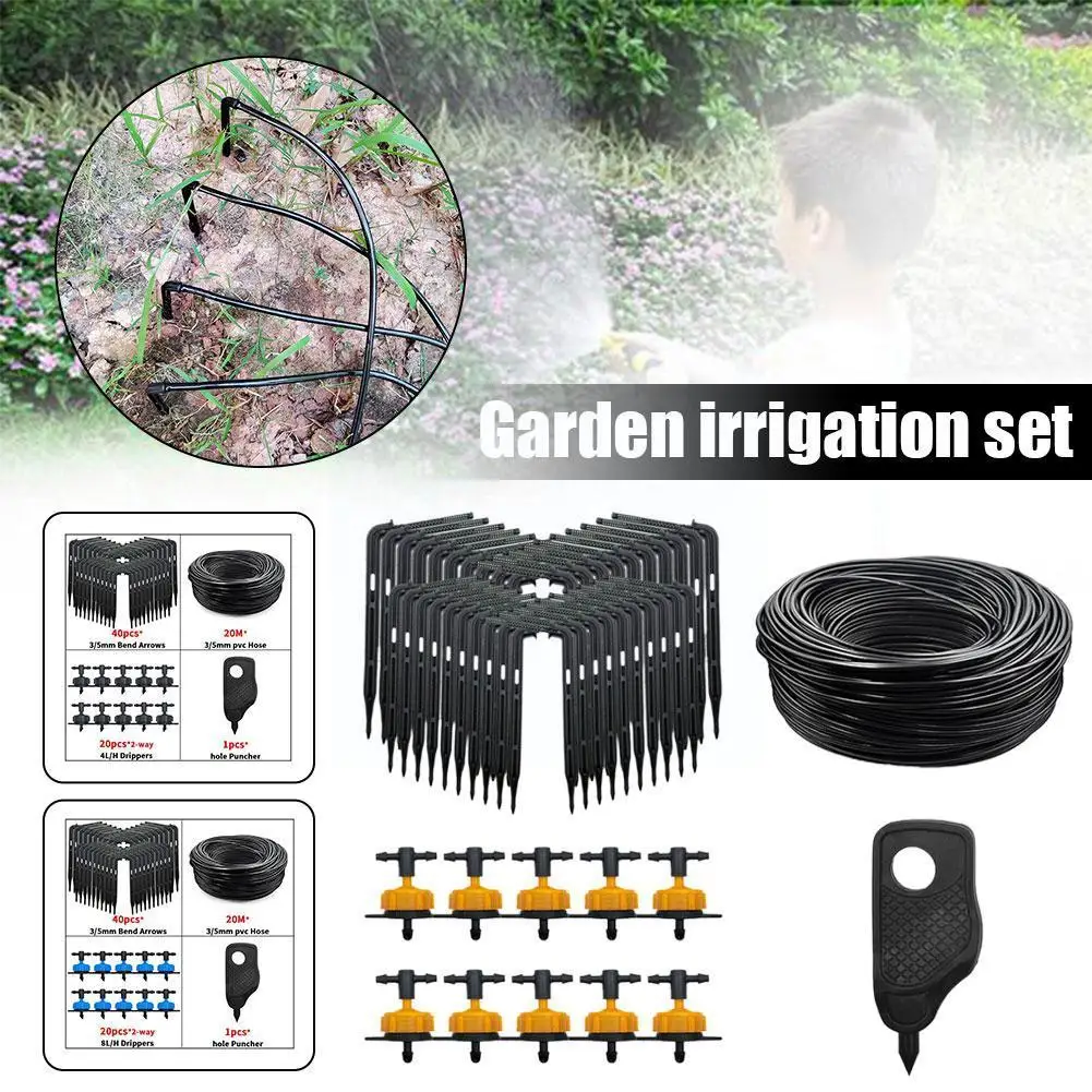 

Greenhouse Drip Irrigation 4-way 3/5mm Drip 2-way Transmitter Irrigation Watering System For Pot Garden Lawn I7p6
