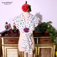 7yearsoldlilgirl dance dress flamenco boutique printed polka dot scarf bk424