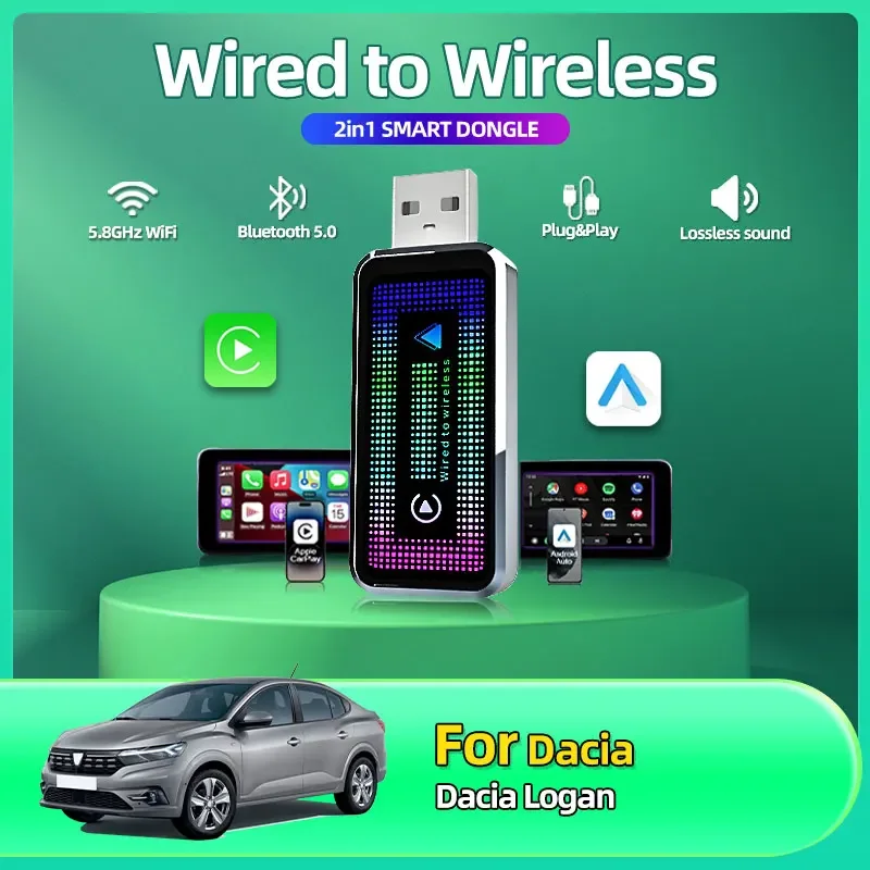 Беспроводной адаптер Carplay Android Auto 2 в 1 умный мини-бокс WIFI BT автоматическое