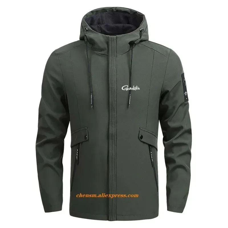 Gamakatsu 2024 весенние мужские куртки с капюшоном приталенная однотонная съемная