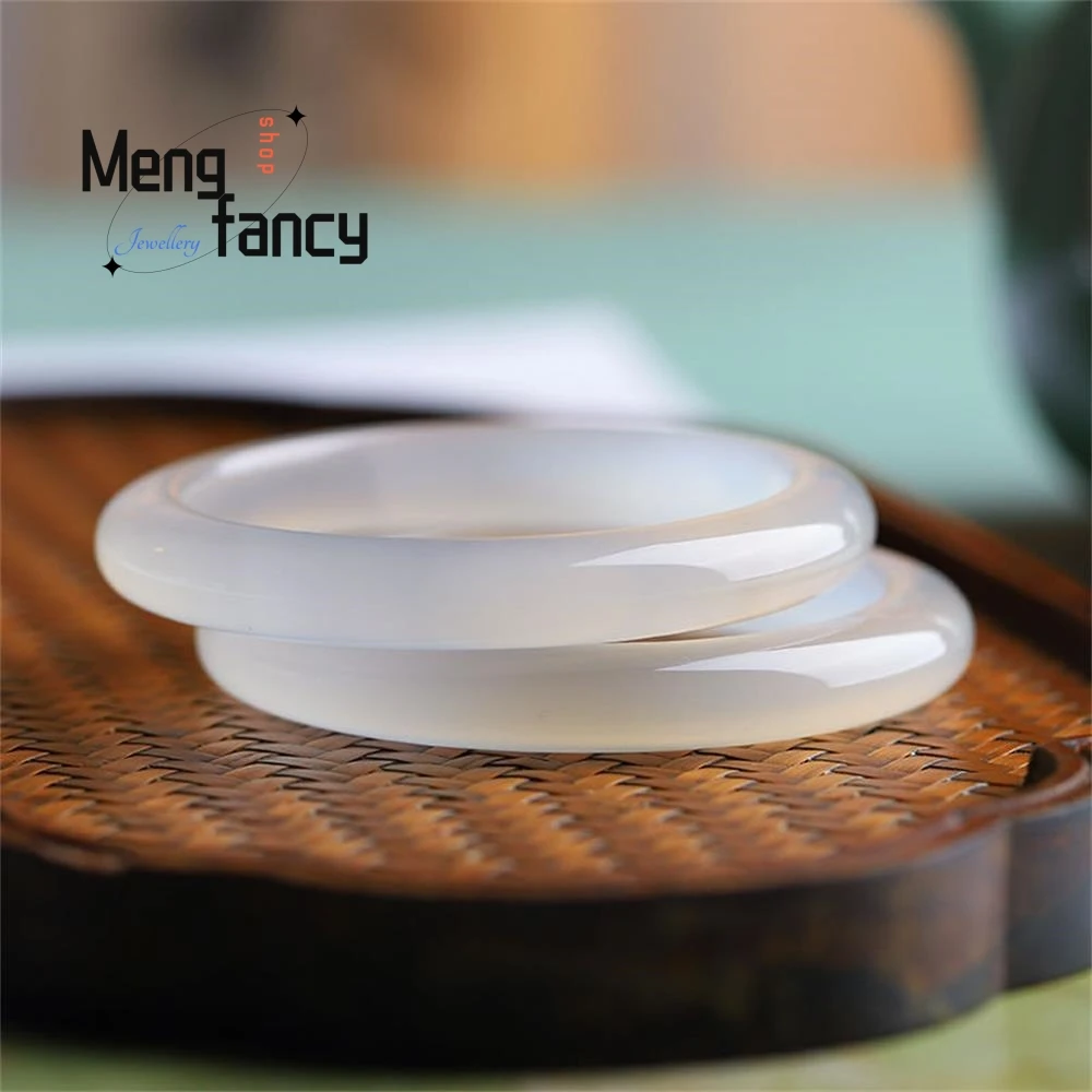 Натуральный прозрачный белый браслет с лунным свечением цвета шампанского