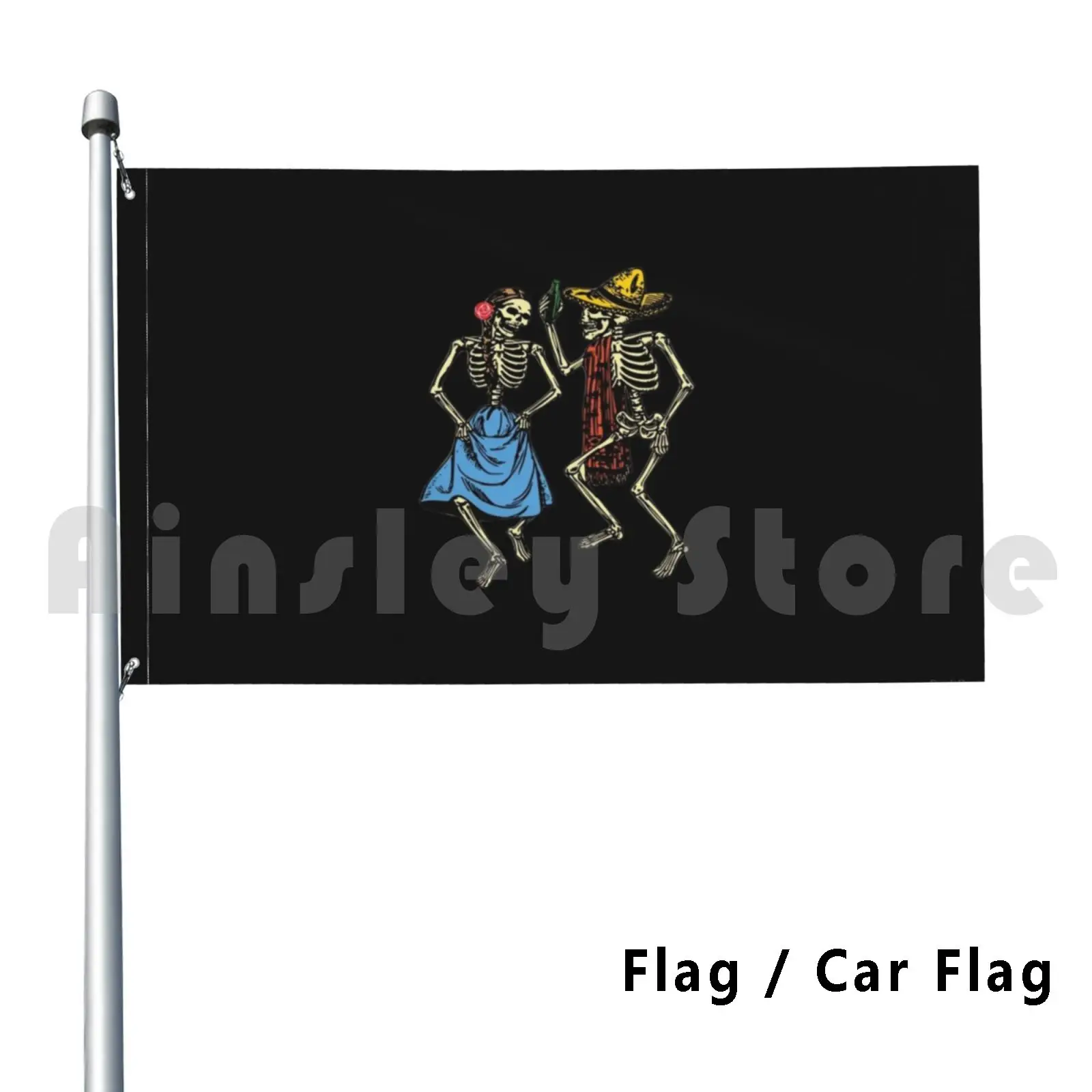 Мексиканский 2 уличный декор флаг автомобиля Мертвая голова хиппи блюз Череп