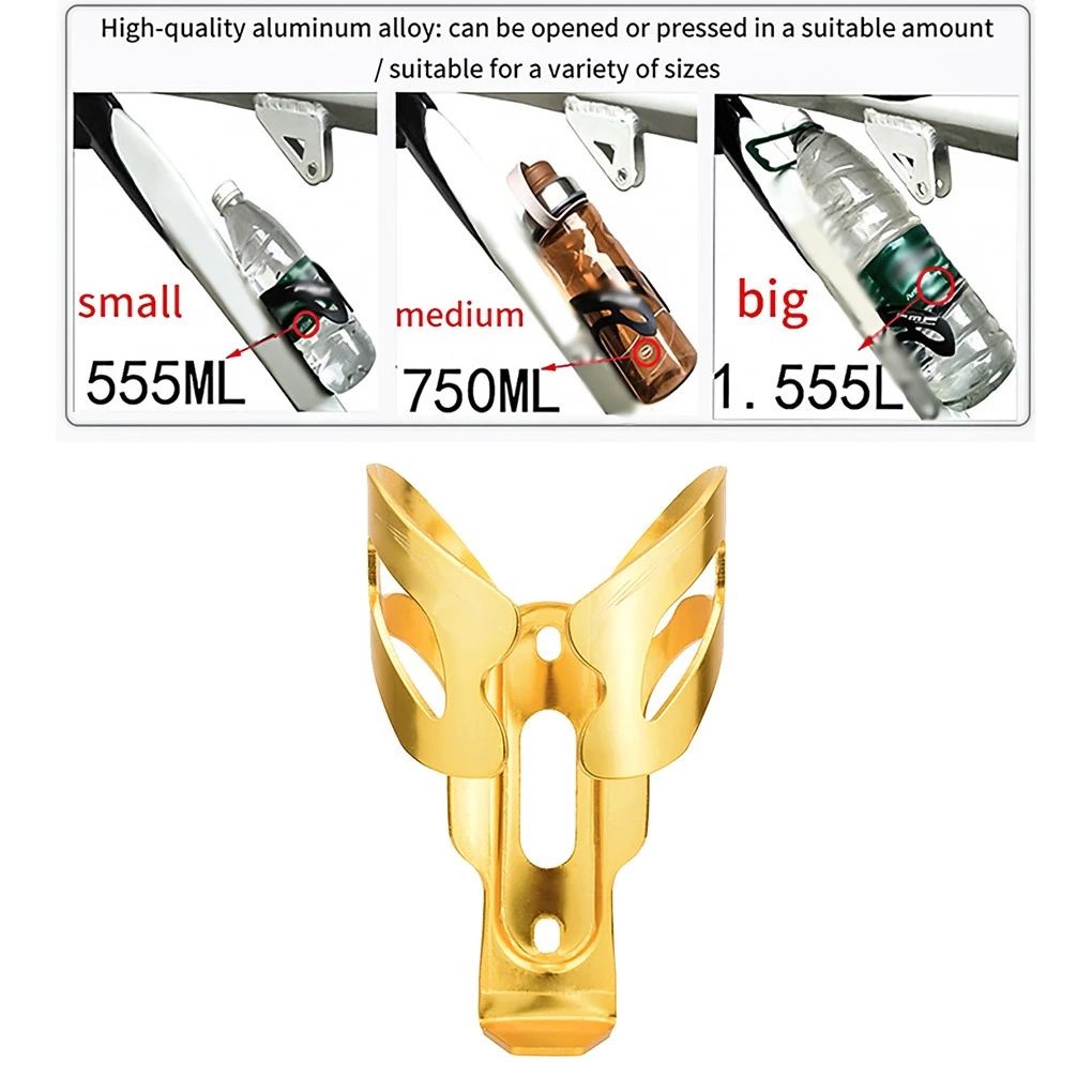 

MTB Road Bike Aluminum Alloy High-strength Bottle Cage Toughness Cup Holder Support Universal Riding Equipment Bike Bottle Cage