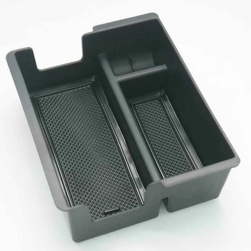 

1 шт. коробка для хранения с ковриком для Isuzu D-Max 2021, Черная внутренняя центральная консоль, подлокотник для хранения, внутренняя пластиковая ...