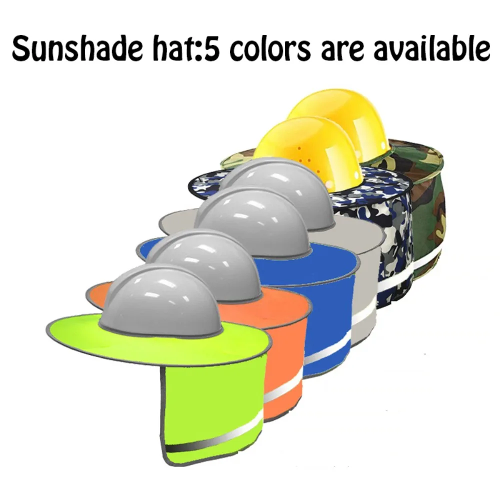 

Outdoor Protection Helmet Cap Cover High Visibility Reflective Stripe Safety Hat Sun Shade Working Sturdy