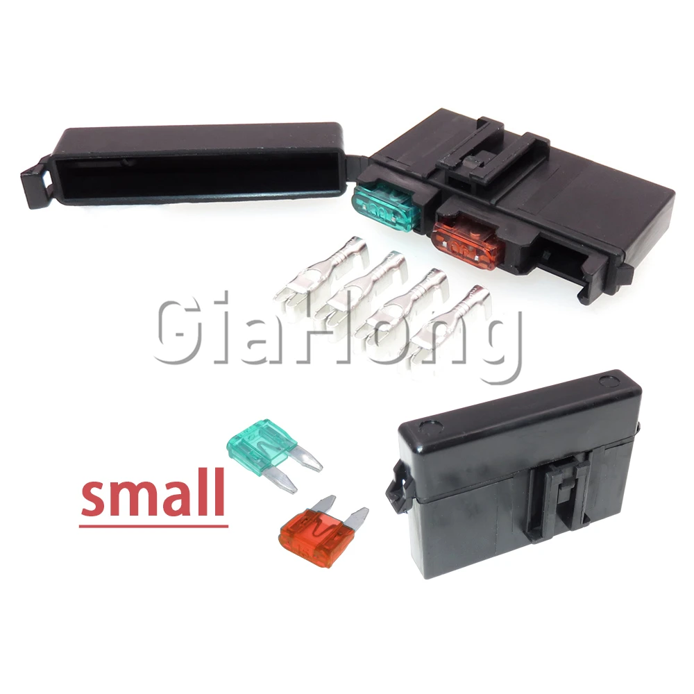 

1 Set 2ways Mini Blade Type In-line Fuse Holder Small Auto Blade Fuse Box With Terminal