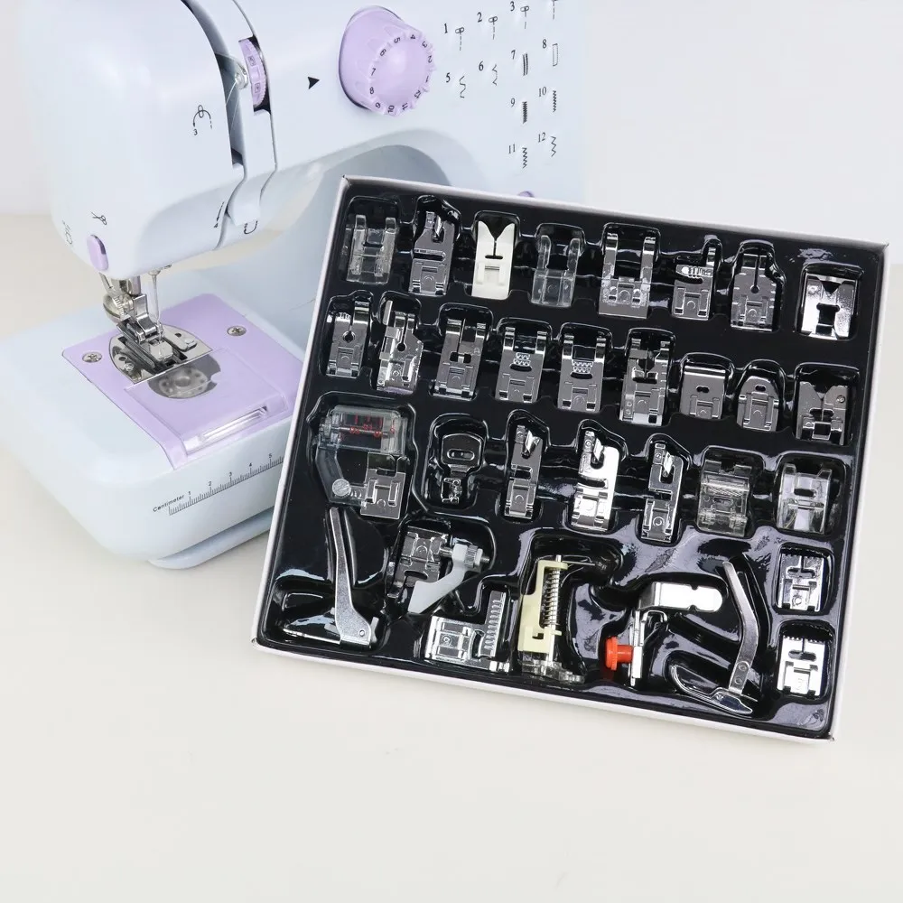 

Sewing Machine Presser Feet Kit Universal 32/42pcs Feet Set with Clear Case for Brother Singer Janome and More Sewing Supplies