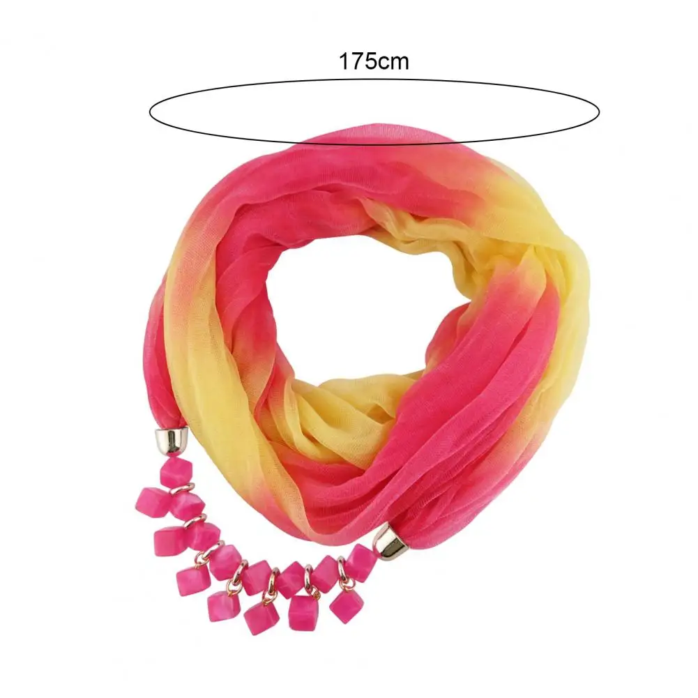 Женский шарф летний красочный дышащий мягкий солнцезащитный кулон из смолы с