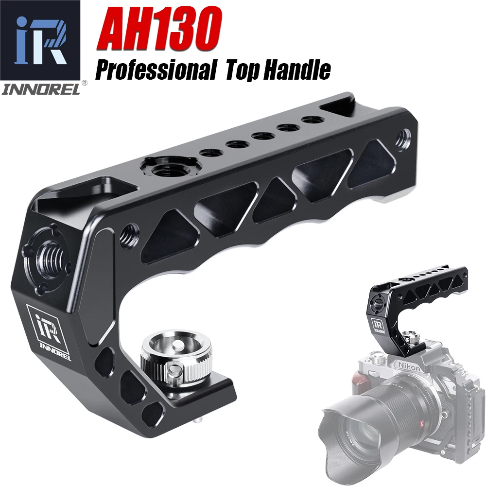 Фото Рукоятка INNOREL AH130 с креплениями ARRI 3/8 дюйма, комфортная эргономичная рукоятка из алюминиевого сплава с ЧПУ для камеры-кейса, максимальная нагрузка 10 кг №1