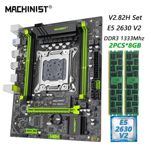 MACHINIST X79 Kit Motherboard Set LGA 2011 Xeon E5 2630 V2 CPU Processor DDR3 RAM 2*8GB 1333MHz Memory SSD NVME SATA M.2 V2.82H