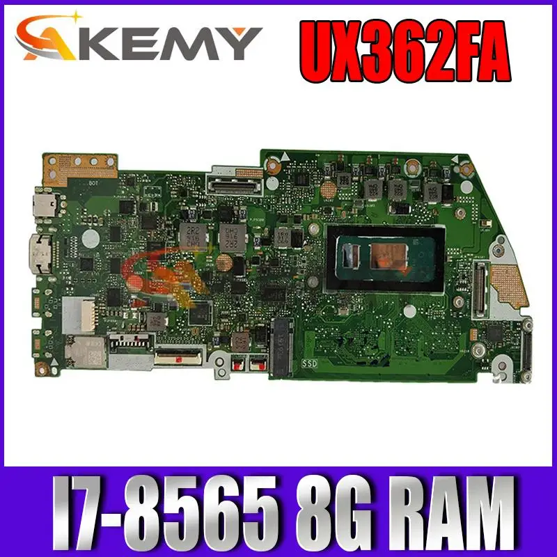 

Оригинальная материнская плата UX362FA с процессором I7-8565U 8 ГБ ОЗУ для ASUS UX362FA-EL142T ZenBook UX362 UX362FA, протестированная Материнская плата ноутбука ОК