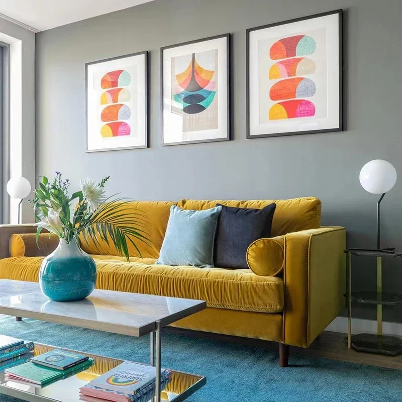 

Диваны для гостиной в скандинавском стиле, дизайнерские креативные тканевые Роскошные кушетки, угловой диван-футон, Минималистичная мебель для спальни