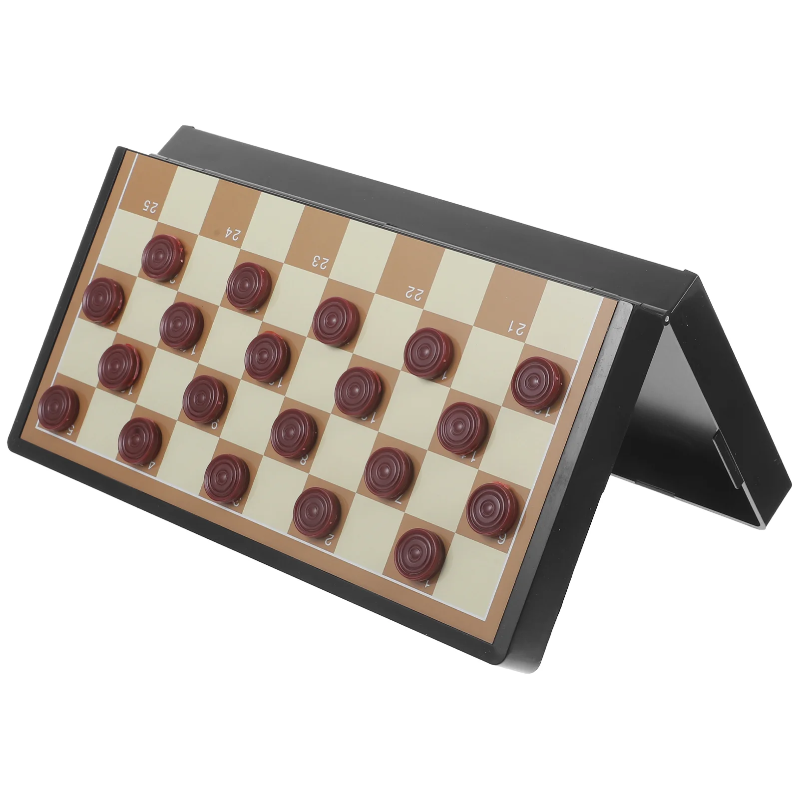 

Chess Checkers Board Set Travel Toy Game Games Folding Pieces Wood Table Box Party Backgammon Family Portable Learning Foldable