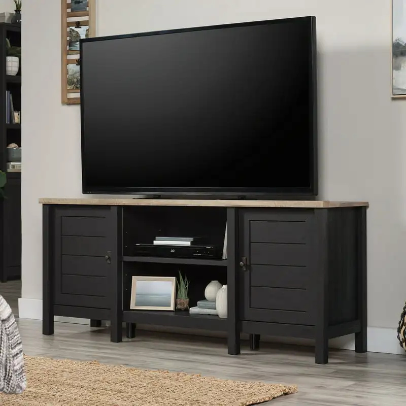 

Road Stand with Doors for TVs to 65", Raven Oak