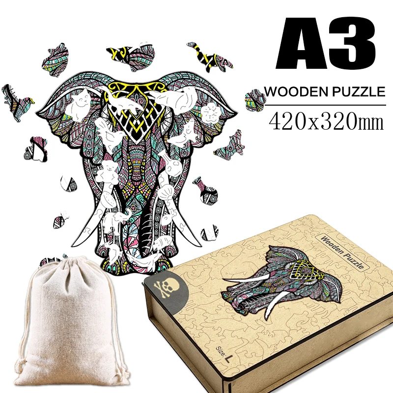 

Уникальный мощный слон, загадка для взрослых и детей, праздничный подарок, интерактивные игры, деревянная головоломка