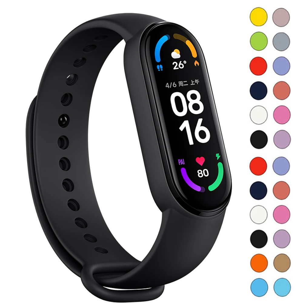 Watchband for Xiaomi Mi Band 7 NFC bracelet silicone Sport watch wristband Miband 4 Belt pulsera correa mi band 6 3 4 5 8 strap