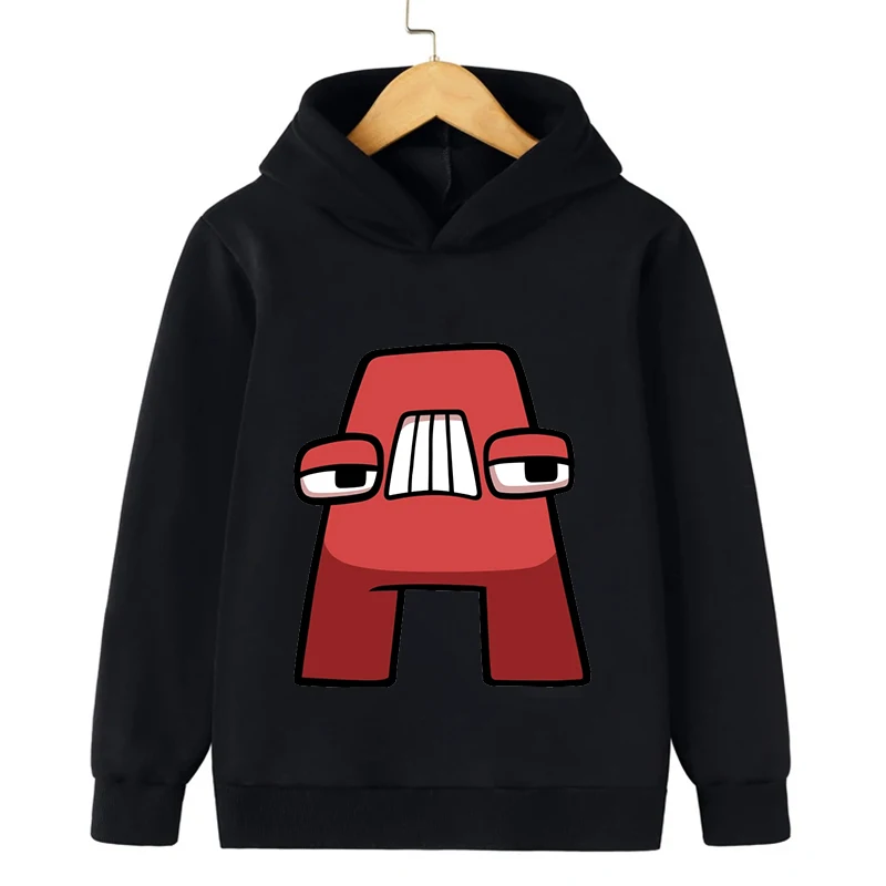 Красная толстовка с рисунком буквы A флисовая Y2k Sudadera пуловер принтом алфавита Lore