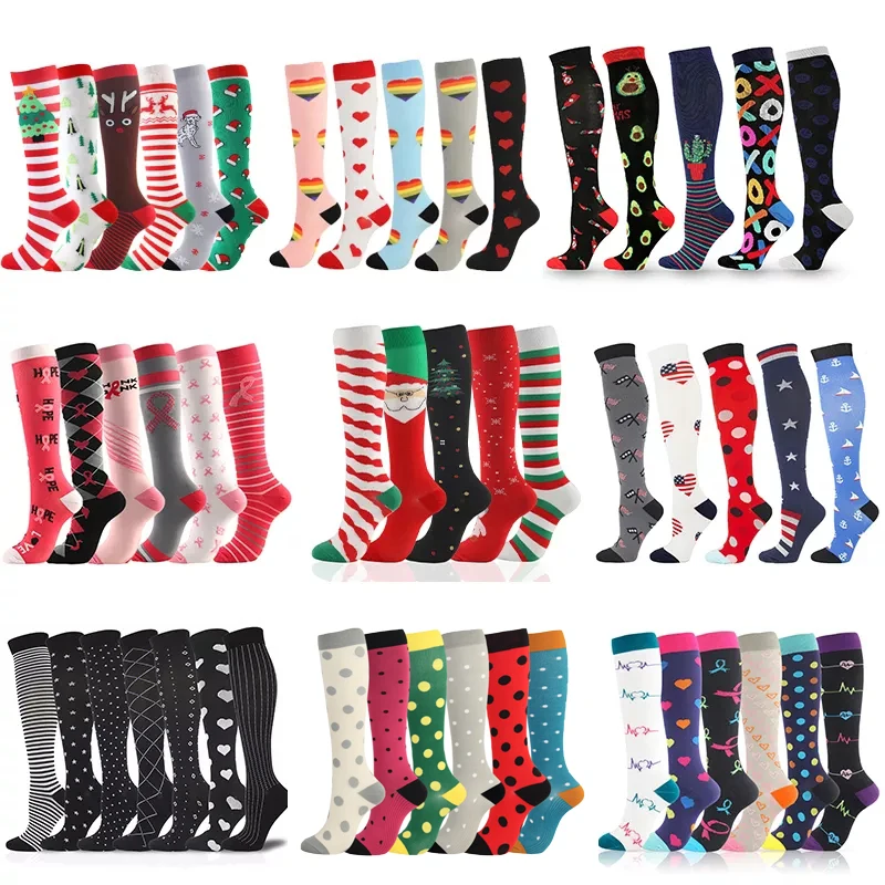 Compression Socks for Women Female Nurse Cycling Sports Socks 12 PAIRS Nurse Sport Socks Cycling Running Sock Compression Sport