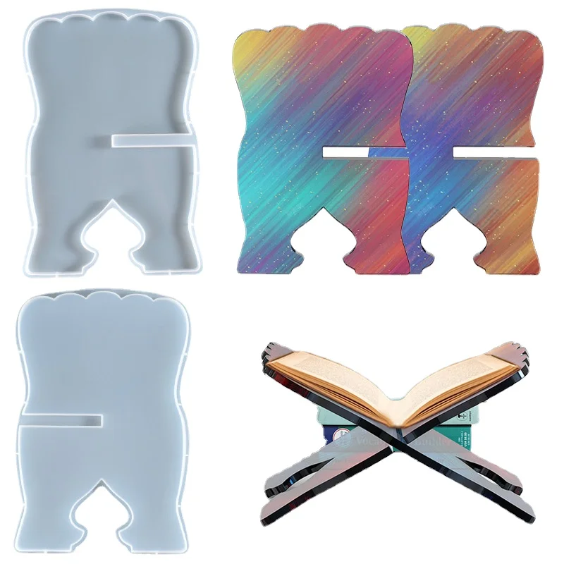 

Silicone Molds for Bookshelf Resin Mold for Epoxy DIY Crafts Supplies Transparent Handmade Bookshelf Moulds 0.9*19*29 CM 1 PC