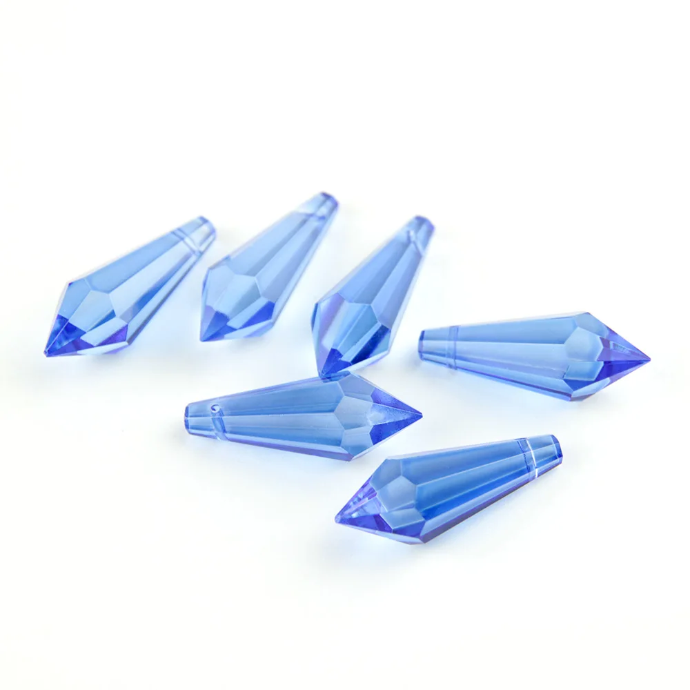 Синяя хрустальная люстра K9 украшение для торта граненые стеклянные U-образные