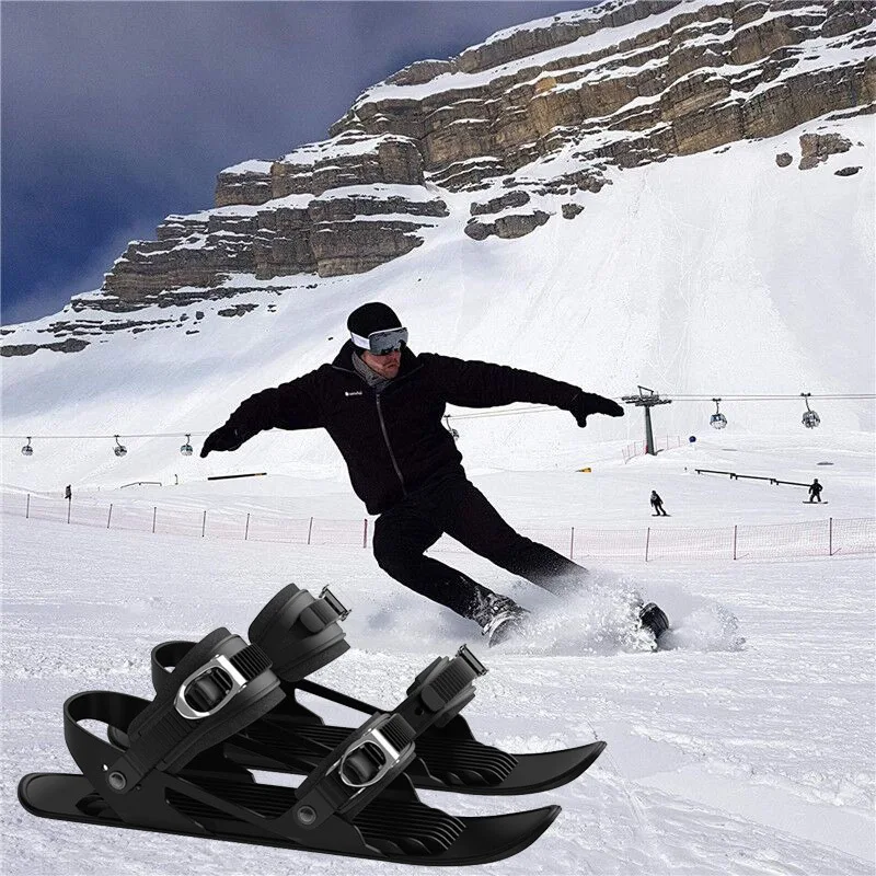 

Новинка, мини-коньки для катания на лыжах, короткие сноуборды, снегоступы, высококачественные регулируемые соединения, портативная Лыжная обувь