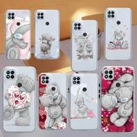 tatty teddy bear lovely doll phone case transparent for xiaomi redmi note x f poco 10 11 9 7 8 3 i t s pro cover shell coque