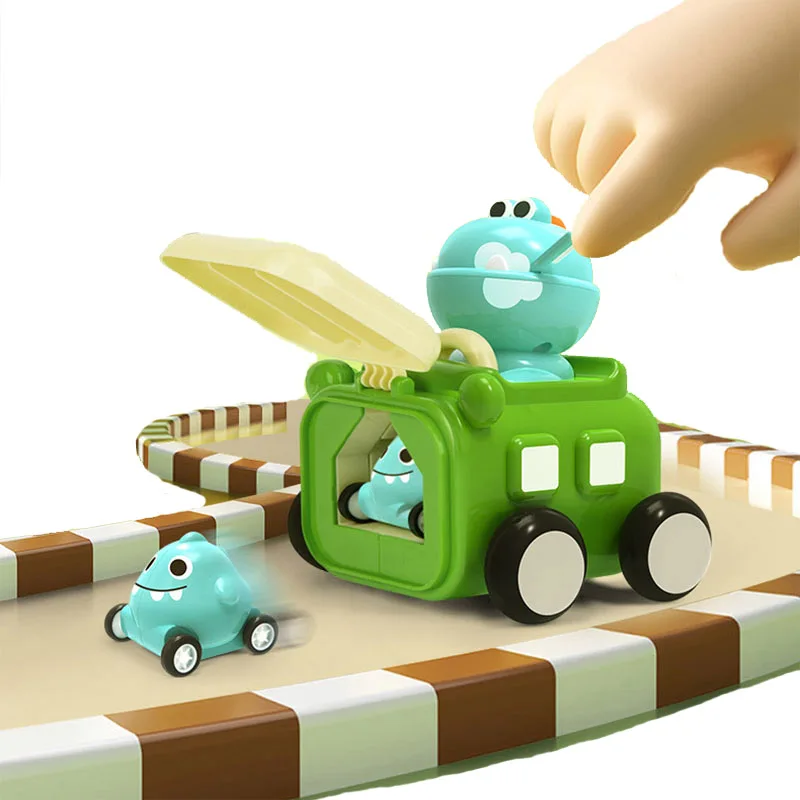 

Катапульта игрушечный автомобиль Монтессори животное мини гоночный автомобиль игрушки с рогаткой для детей 1 2 3 4 лет интерактивные игрушки инерционный автомобиль игрушки подарки