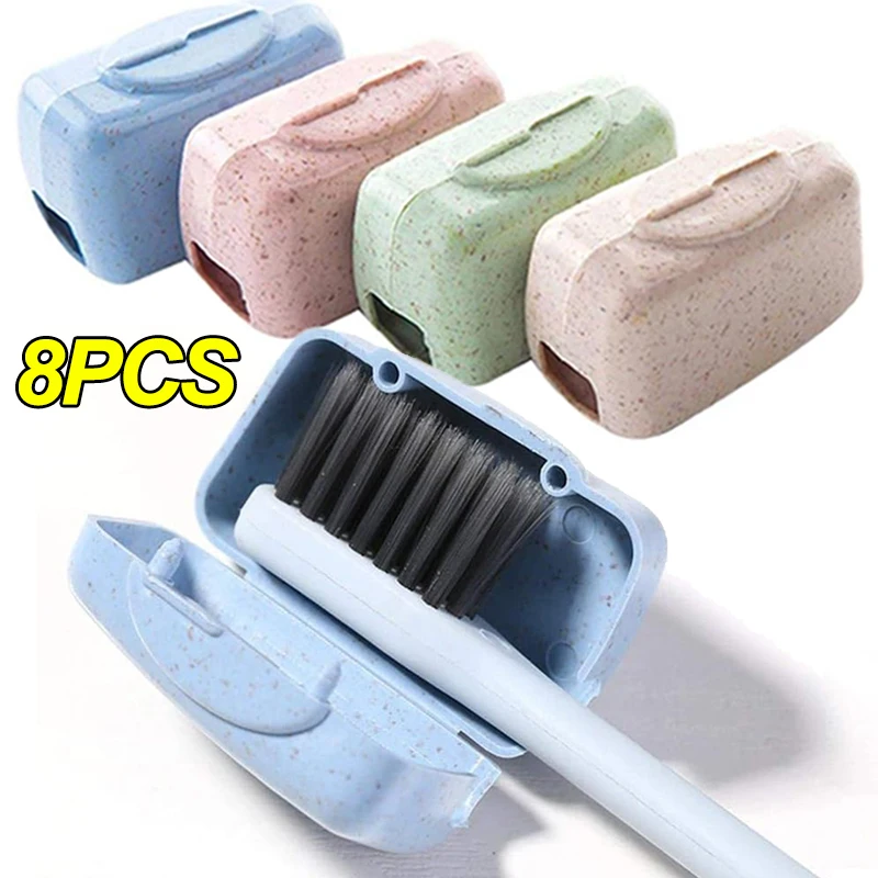 Portable Toothbrush Head Cover Case Bathroom Tooth Brush Holders Caps for Travel Hiking Camping Toothbrush Head Protector Box