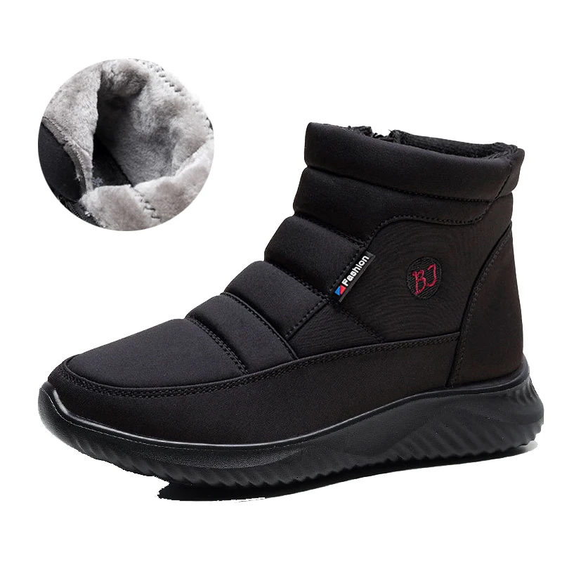 Модные Универсальные зимние женские сапоги до середины икры плоские толстые