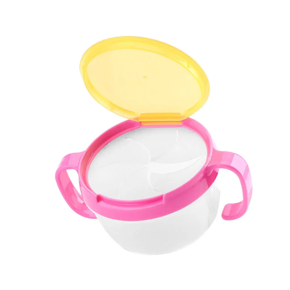 

Baby Kids Toddler Snack Catcher Double Handle Snack Cup Jar Bowl Spill-proof Biscuits Container Box