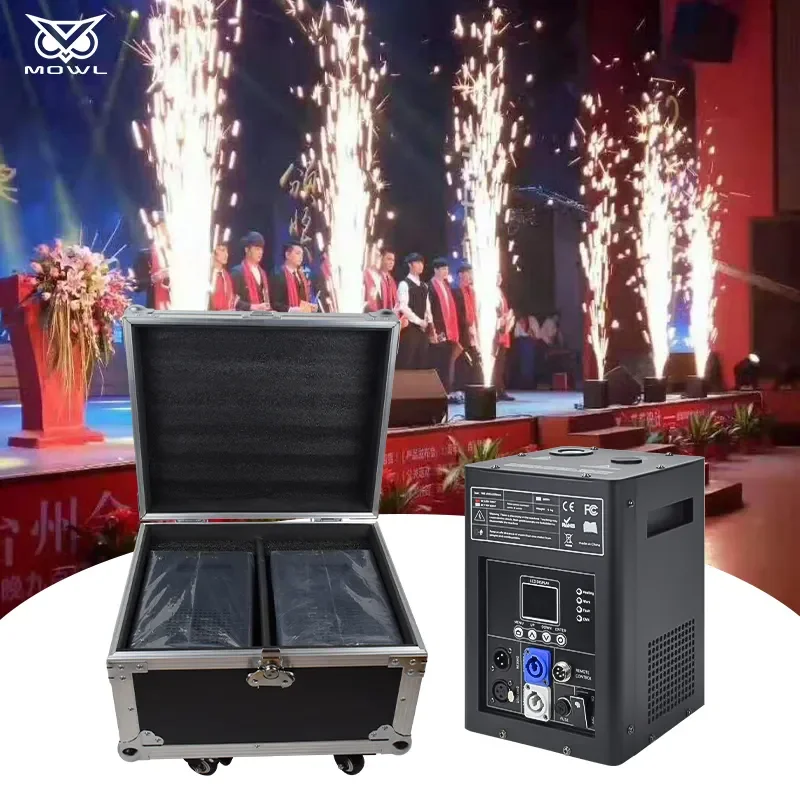 

Hot Sale 600w Cold Spark Fountain Firework Remote Control Sparkler Cold Spark Machine For Wedding Stage Effects