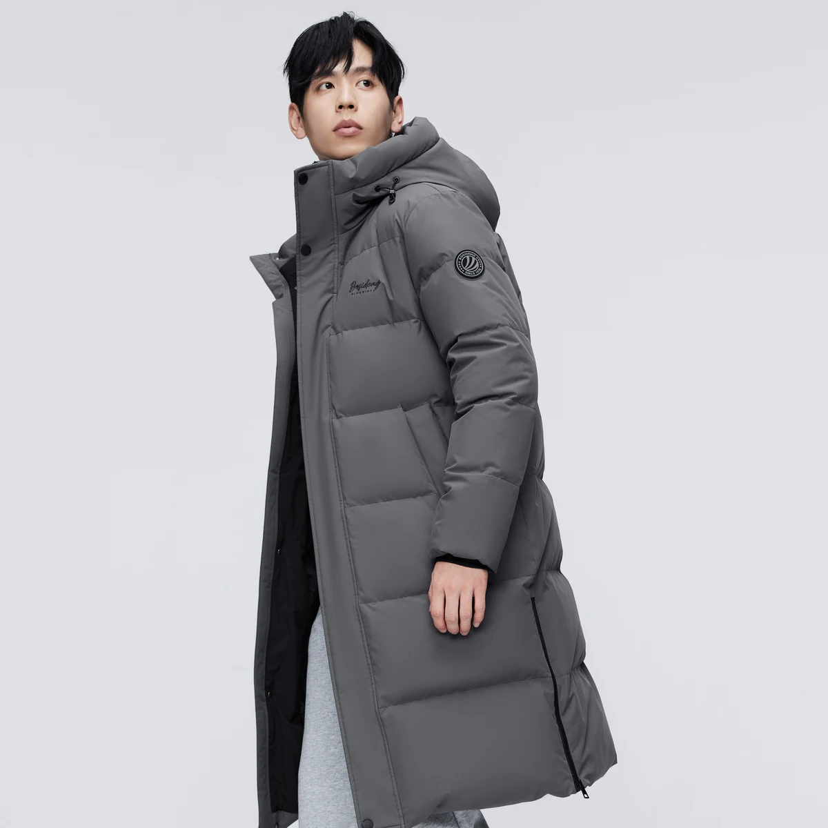 BOSIDENG глубокая зимняя куртка для мужчин X-Long теплая плотная пуховик Куртка с