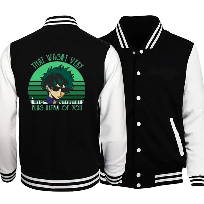 

My Hero Academia Boku No Hero Academia One For All Anime Uuniform Motorcycle Baseball Jacket Coat Black White Jackets Coats