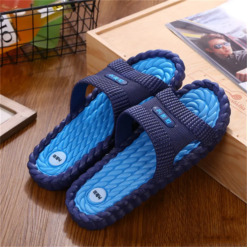 Сандалии из ПВХ для мужчин и женщин Нескользящие массажные шлепанцы дома улицы