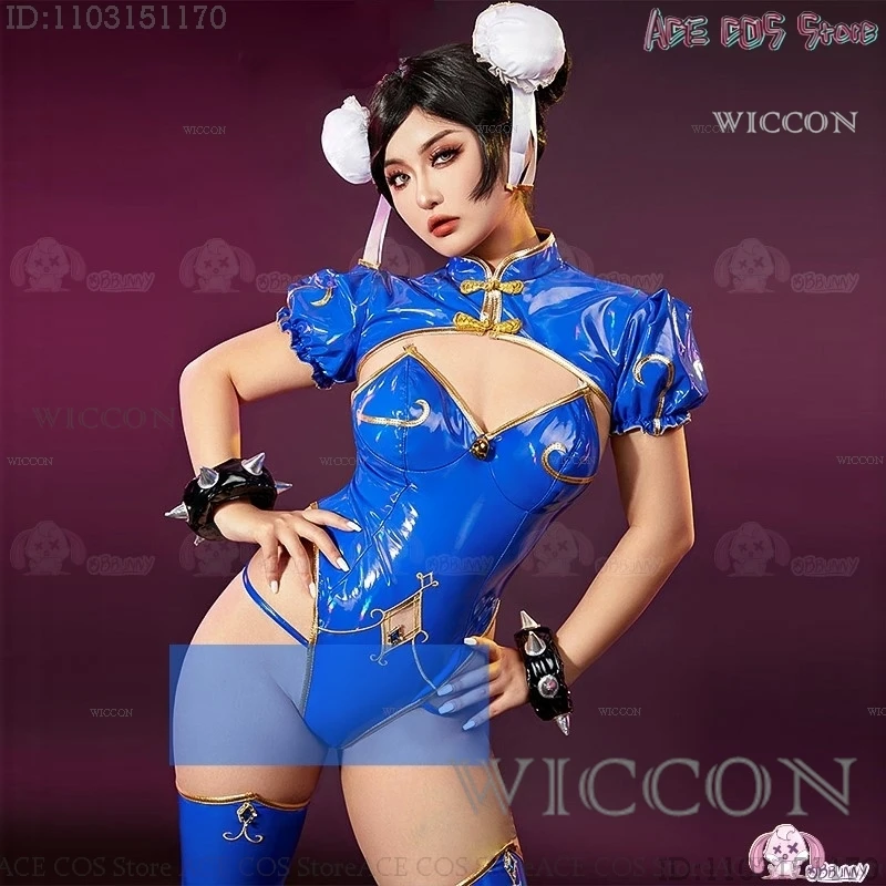 Street Chunli Chun Li Косплей Костюм Парик Истребитель Игра SF Ролевая Банни Наряд Для