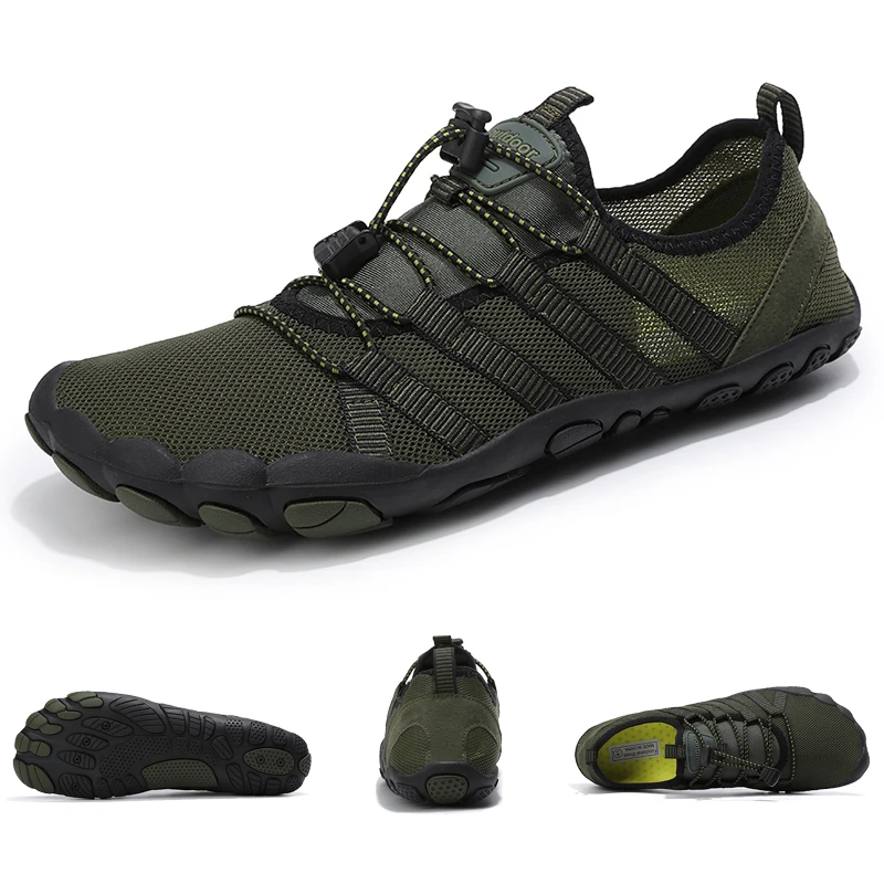 

Fashion 2022 Men Aqua Upstream Shoes New Breathable Mesh Light Beach Sandals Summer Sport Sneakers Women Swimming Water Slippers