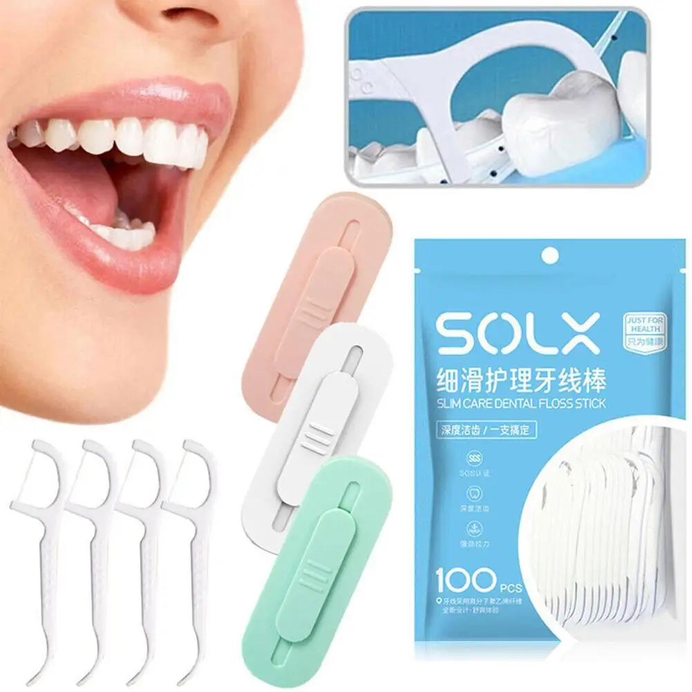 

10pcs/box Dental Toothpicks With Automatic Dental Floss Storage Box Portable Interdental Cleaning Dental Floss With Handle