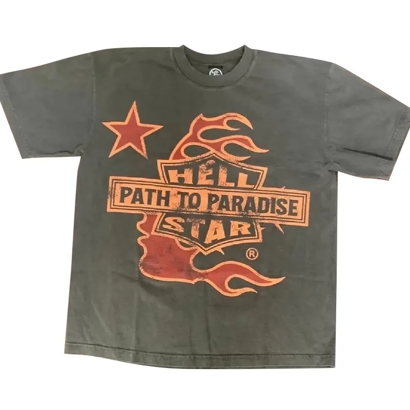 

y2k Washed Ash Hellstar Studios T Shirt Men Women Top Tees Oversized Short Sleeve T-shirt
