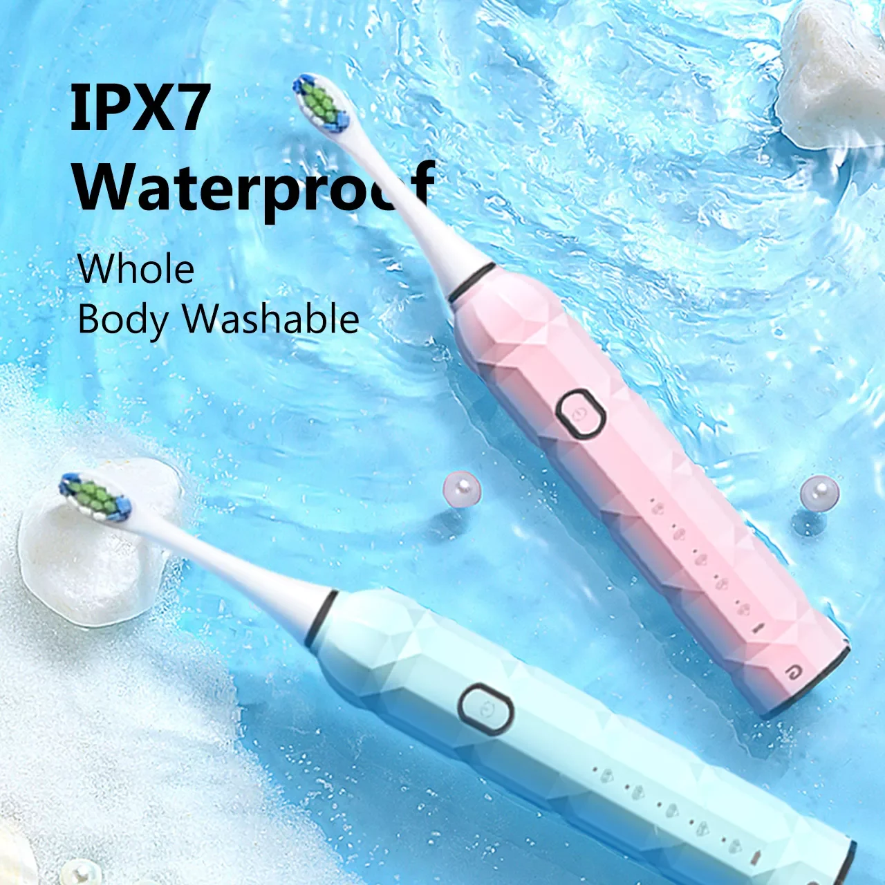 

Sonic Electric Toothbrush Washable Whitening Adult Timer Brush 5 Modes USB Charger Rechargeable Tooth Brushes Replacement Heads